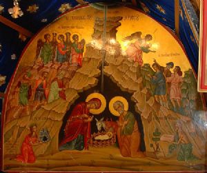 Рождество Христово. Икона из одноименной пещеры в Вифлееме. Фото: А.Поспелов 