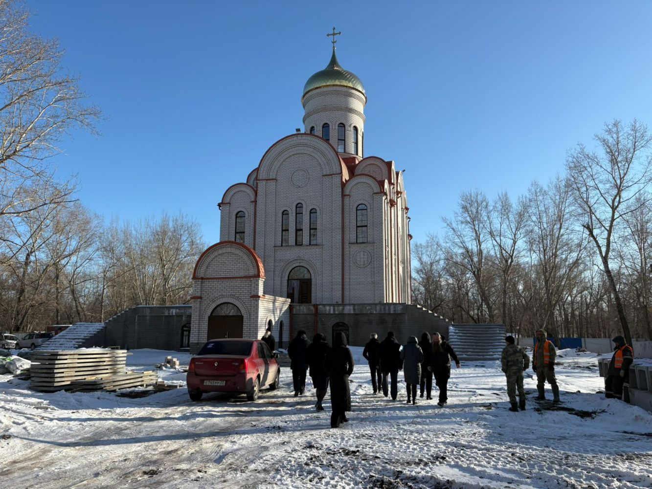 Рабочее выездное совещание на месте строящегося Спасского собора г. Барнаула