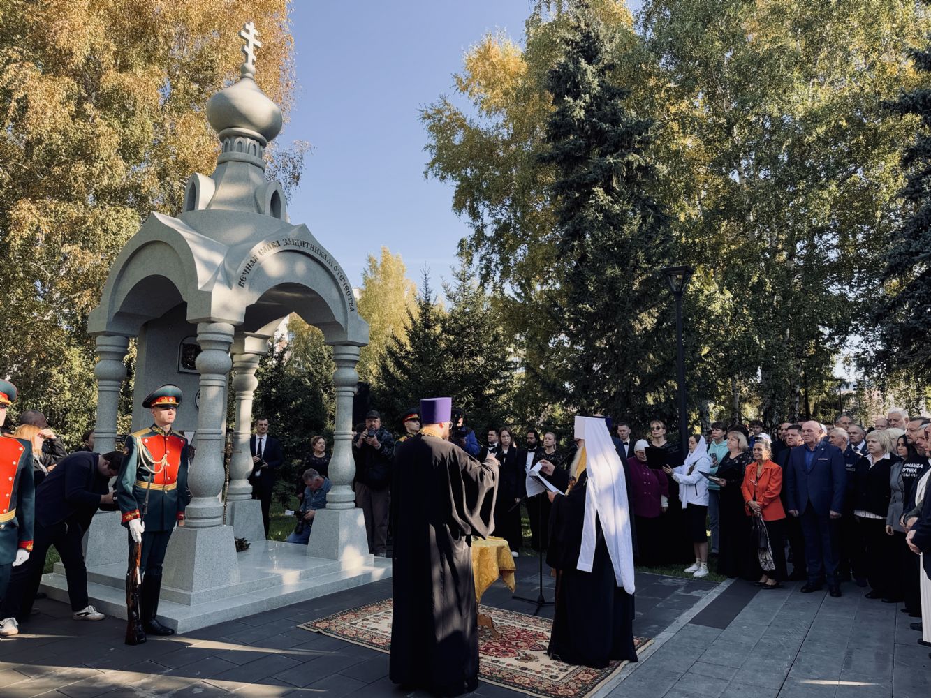 Митрополит Сергий освятил мемориальную часовню в честь вмч. Георгия Победоносца
