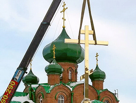 27 декабря  состоится освящение и подъем купола на колокольню строящегося Александро-Невского Собора