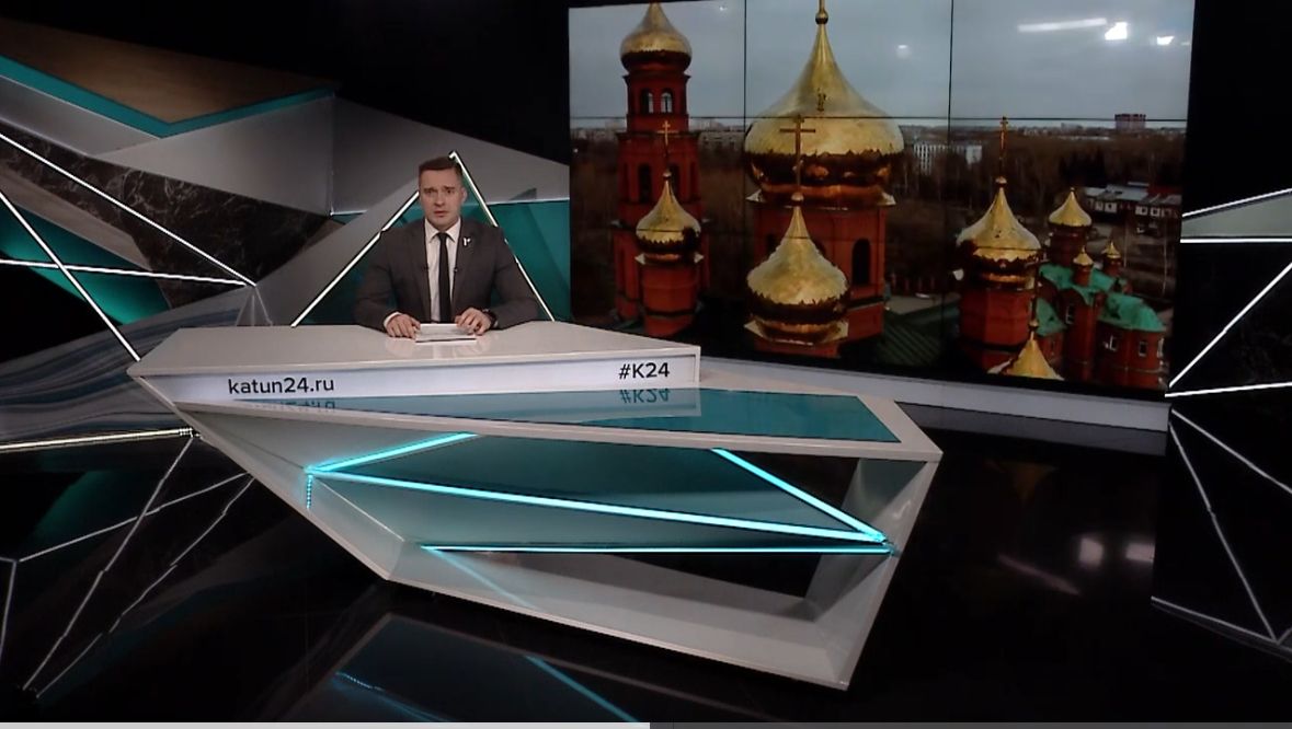 Репортаж телеканала Катунь-24 с Великого повечерия с чтением канона прп. Андрея Критского
